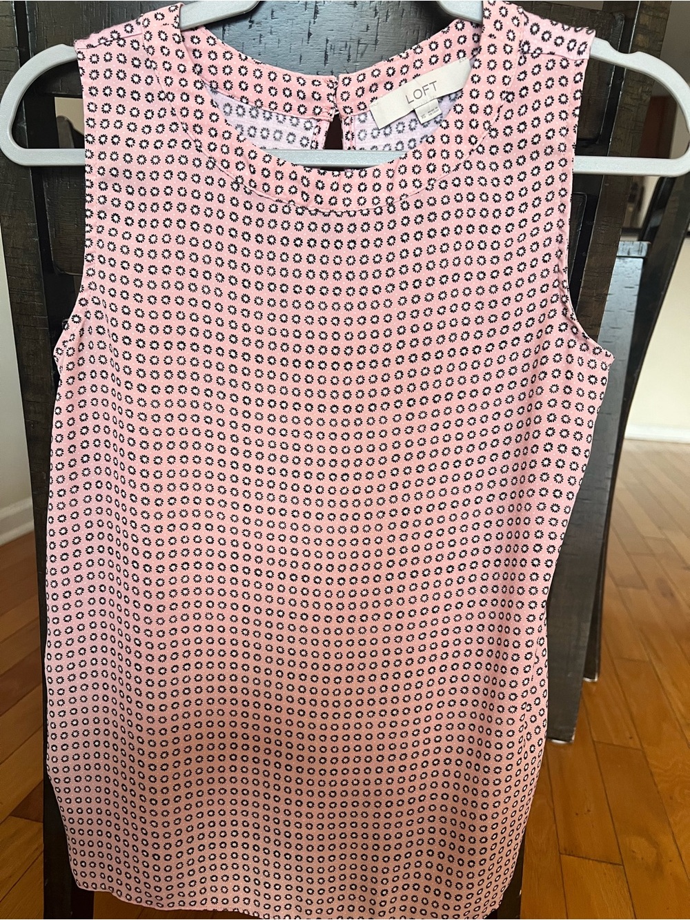LOFT Pink Sleeveless Printed Shell Top